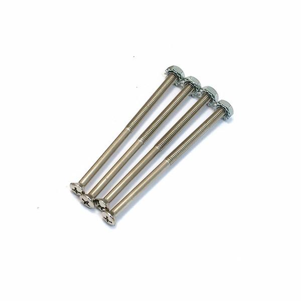 Countersunk head screw with Hex Nut. Nickel