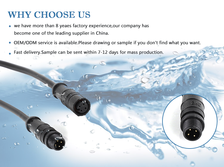 Bett M8 Nylon Male/Female Waterproof Connector Plug for Aerospace RF/UHF Solar Power Systems with Copper Contact