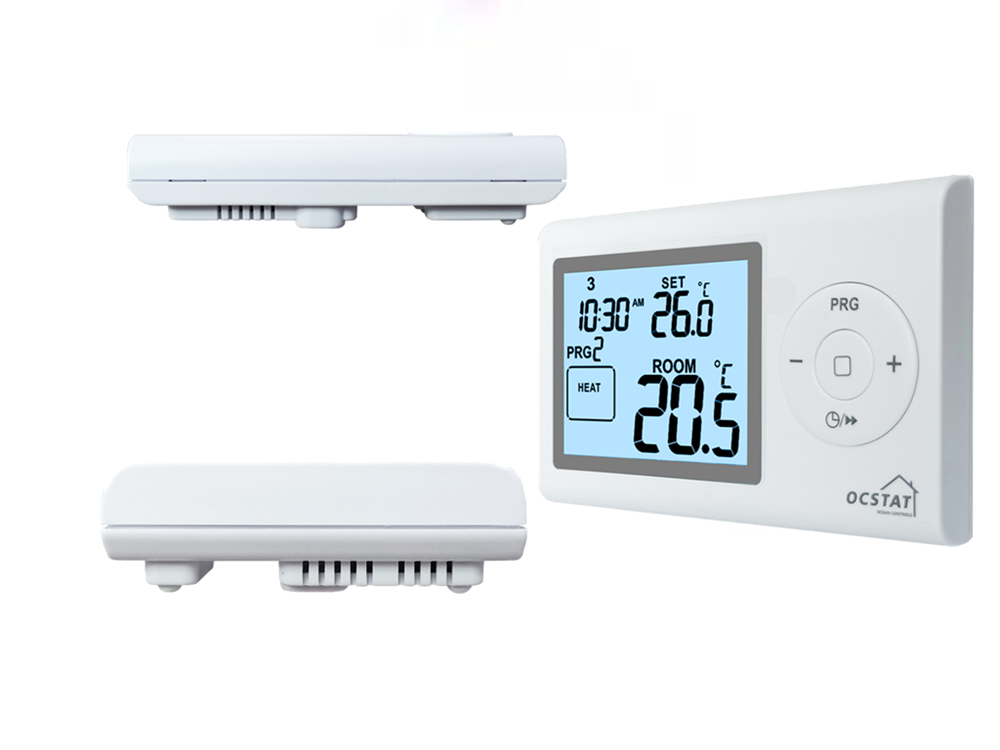 Riseem Sala eléctrica inteligente 7 días termostato programable para el sistema de calefacción PC + ABS material