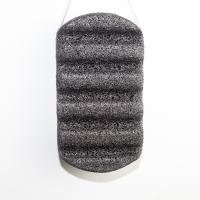 esponja ondulada del baño del carbón de leña del 11.5*6.2*2.8cm Exfoliating la despedregadora facial Konjac
