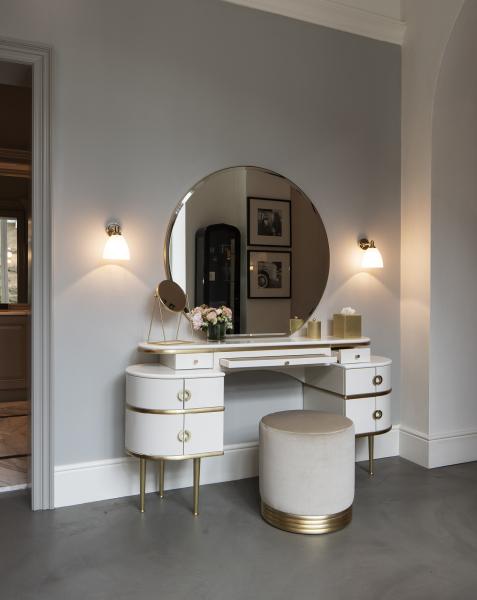 Mirrored Makeup Vanity Desk Dressing Table Chair Set ODM