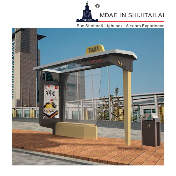 Solar 4200x1600x1800mm 85% Modern Bus Shelter