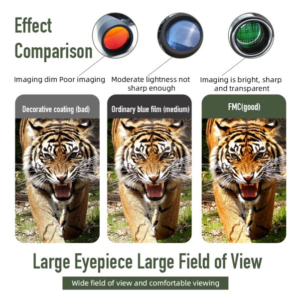 Телескоп армии биноклей 12x42 наивысшей мощности военный прочный с заполненным азотом