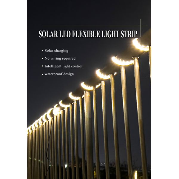 Flexible Solar Strip Light for Home Decor Wedding Christmas 2835 LEDs Waterproof IP65