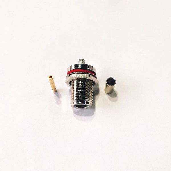 DC-6GHz 50 Ohm N Female Crimp Connector with Brass Plated Ternary Alloy for RF Applications