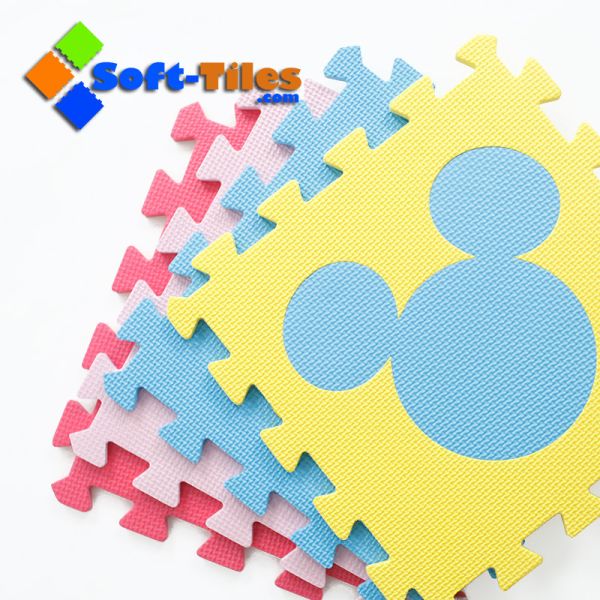 части головоломки пола пены циновки игры зигзага младенца 10pcs/set 10mm толстые