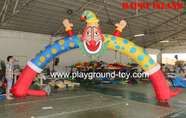 Outdoor Arch Cartoon Kids Inflatable Bouncer For Mascot Costume Wind-proof With Blower RQL-00504