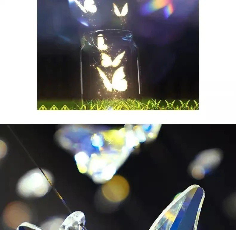 Butterfly Crystal Chandelier Living Room Crystal Staircase Pendant Light Indoor Large LED Lights(WH-NC-165)