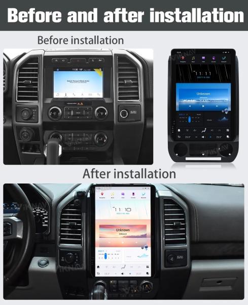 14.4 inch 2K HD Touch Screen Stereo For Ford Expedition 2015-2022 GPS Multimedia Player Android Auto Wireless Carplay