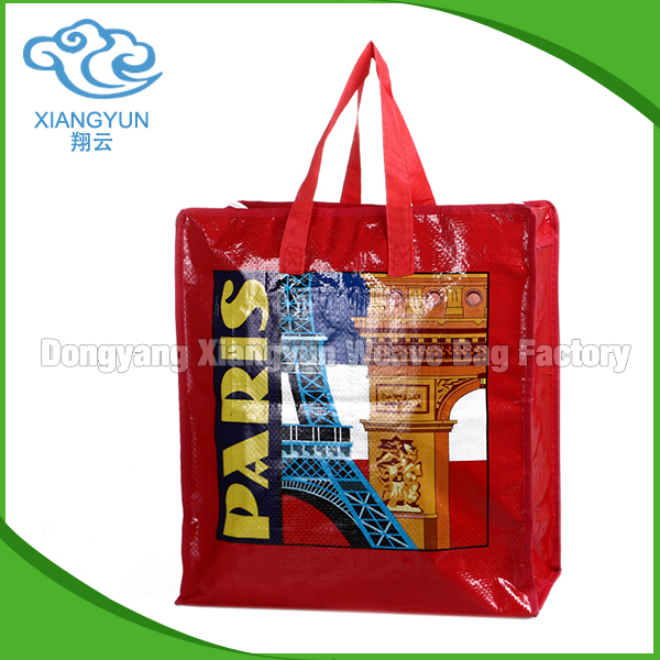 Laminated Paris Design PP Woven Shopping Bag Laminated Pp Woven Bag