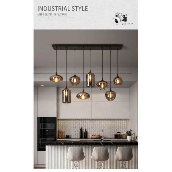 Modern Glass Chandeliers For Dining Tables Living Room Kitchen Office Coffee Hanging Lamp (WH-AP-679)