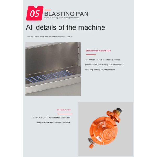 80 KG Infinitely Variable Speed Automatic Popcorn Vending Machine for Snack Food Needs