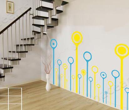 Artificial Carving Tree Decoration Wall Flower Stickers F175