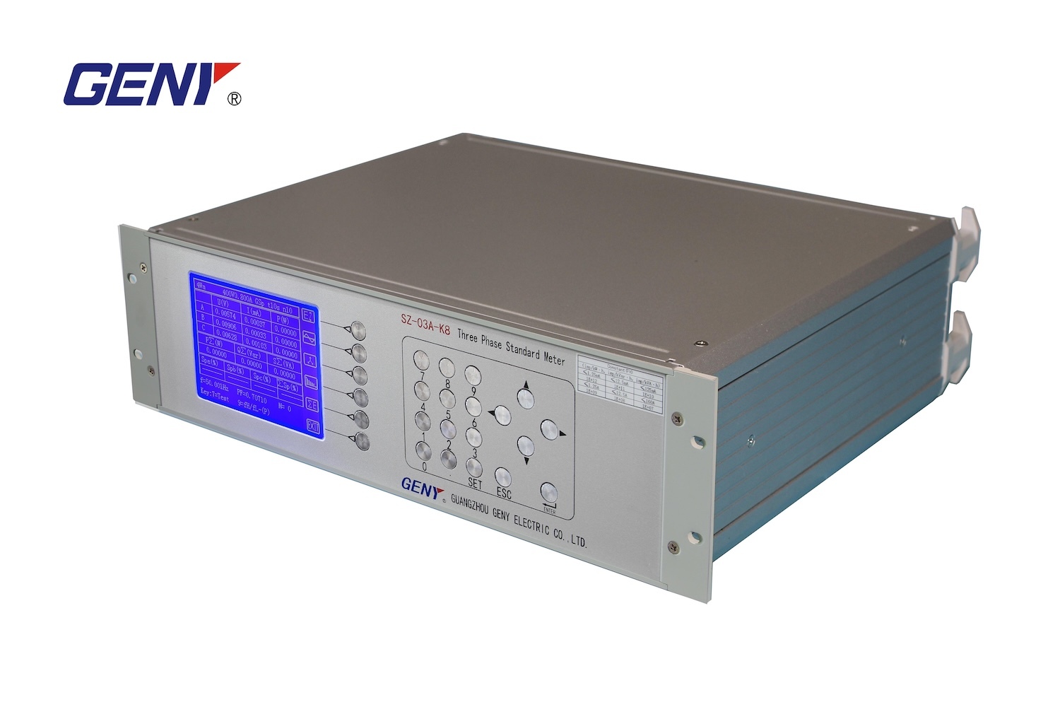 SZ-03A-K8 Three Phase Standard Meter with 0.02% Accuracy for Multi-Parameter