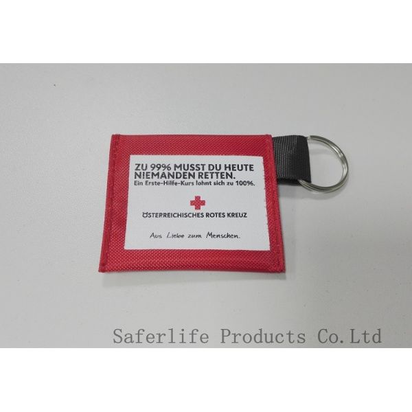 Competitive promotion products key chain emergency disposable CPR face shields