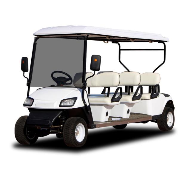 Latest design new energy electric golf cart 72V battery operated golf trolley with 6 seats