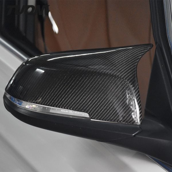 OEM Rear View Mirror Covers 100% Real Carbon Fiber Replacement For BMW Side Cap