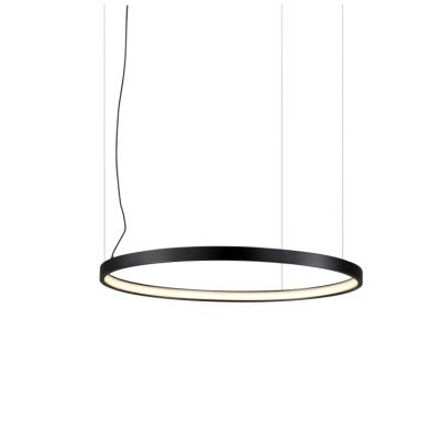 DIY black modern led ring pendant lamp led ring chandelier droplight ceiling lamp for hotel decoration
