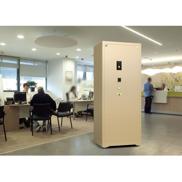 H1280mm huella digital biométrica caja de seguridad comercial 10mm espesor de la puerta y cerraduras sólidas de patente