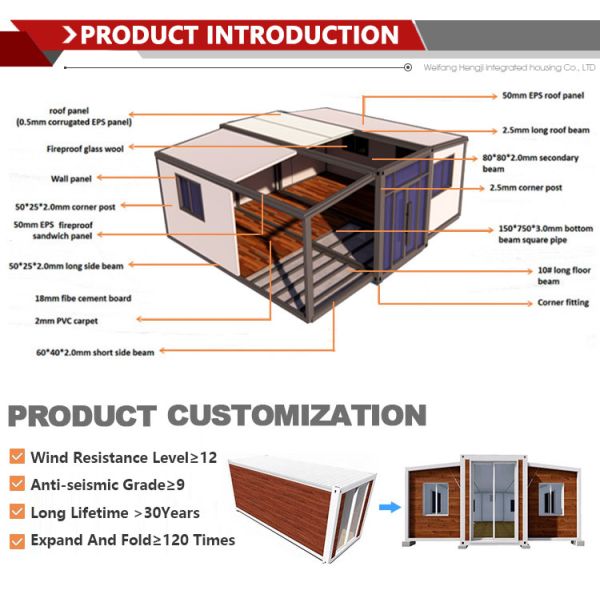 20 футовые красные стальные двери двойные крылья расширение коробки жилой контейнер на открытом воздухе