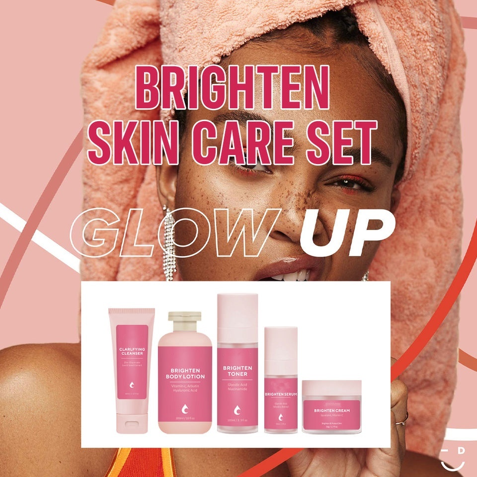 OEM ODM Brand Customized Skincare Set Anti-Dark Spot Facial Hydrating Toner Vitamin C Brightening Serum Whitening Essence Face Cream Skincare