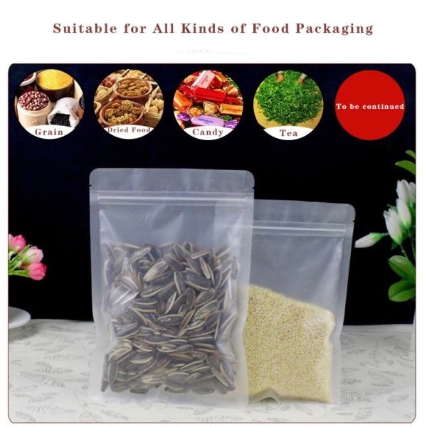 Zipper Transparent Plastic Retail Bag For Spice Packaging