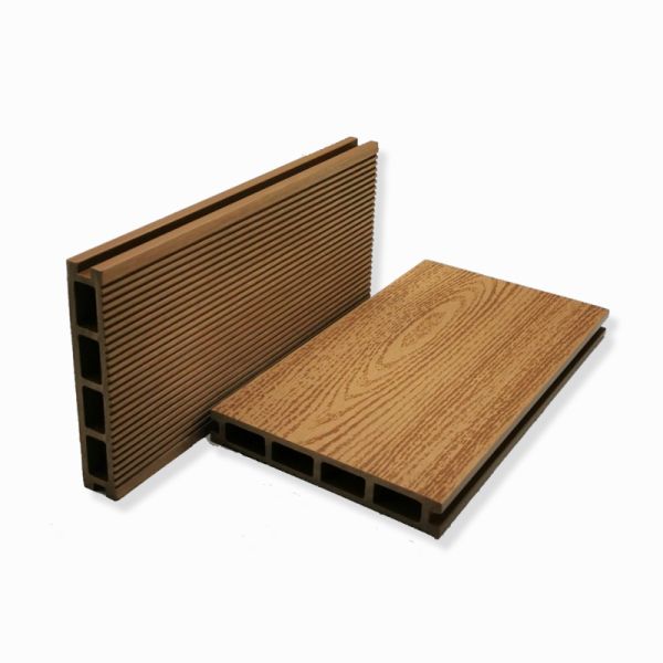 Waterproof WPC Decking 140x25mm Hollow Wood Plastic Composite Outdoor Flooring