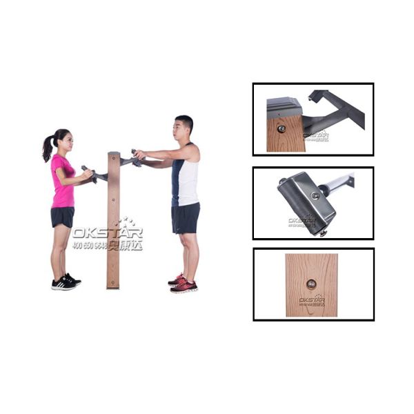 wood outdoor fitness chest press machine chest exercise equipment for old people