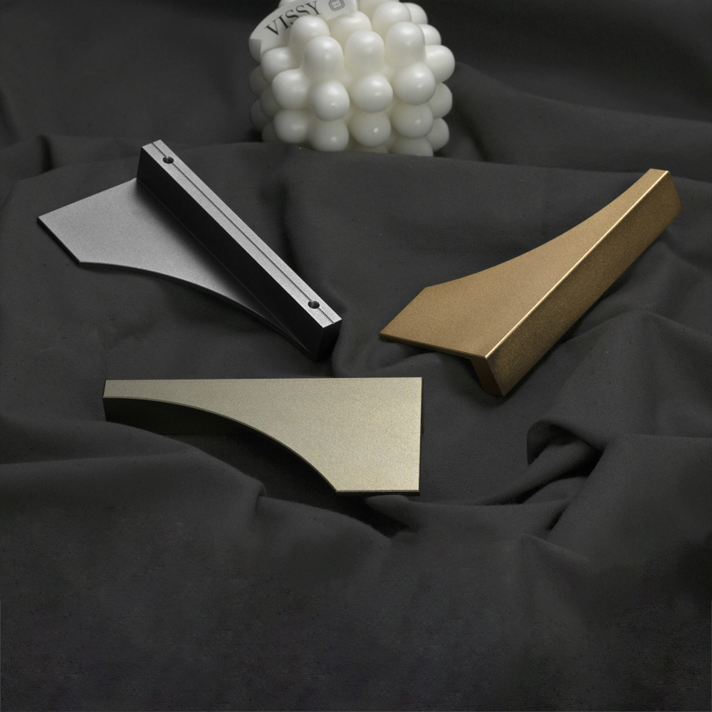 New Design Cabinet Handle Knob Half Gold Handles Aluminum Combination Cabinet Door Knobs