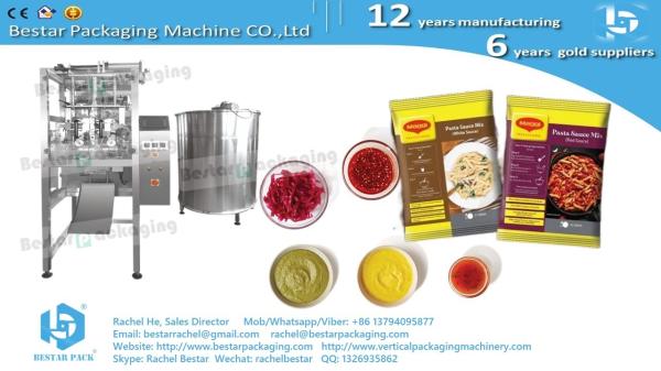 liquid packing machine with two cans mixing liquid packaging BSTV-650P