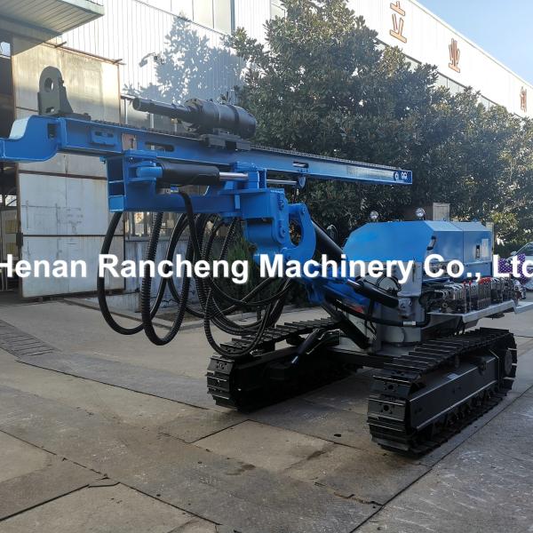 60-80m Depth Crawler Hydraulic DTH Drilling Rig Both Rotary Drilling And Ramming