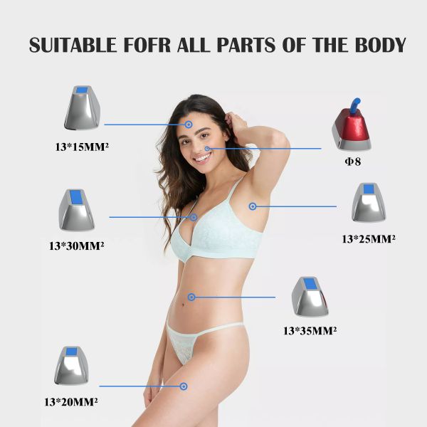 1800W KM высокопроизводительная ручка с 6 сменными точками для постоянного удаления волос