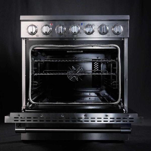 Forno elétrico com forno de 30 polegadas autonomia elétrica gama 124L / 4.4 Cu.Ft 12kW