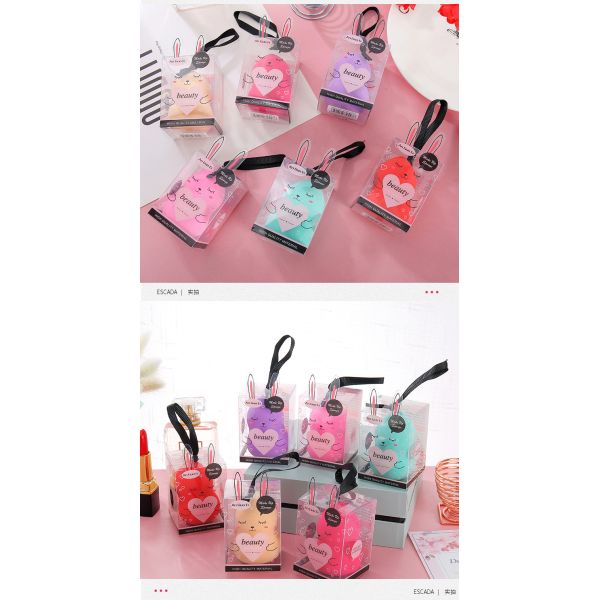 ODM Non Latex Face Powder Sponge Pink Purple Gourd Beauty Blender