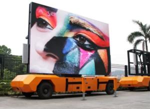 5500cd/sqm Trailer Mounted LED Screen , P6 Car Advertising Screen