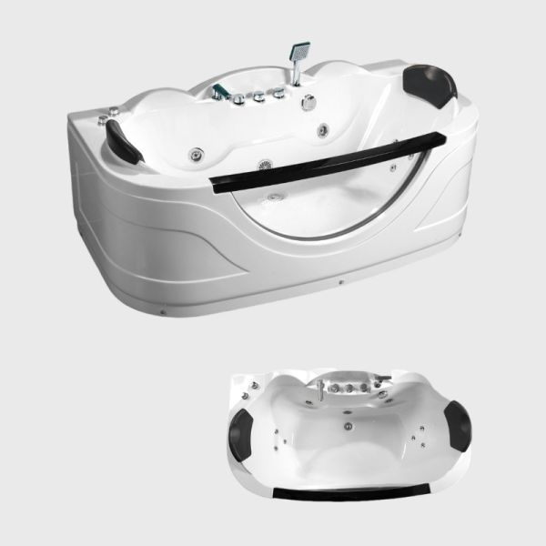 CUPC salle de bain blanche indépendante baignoire jacuzzi 67 pouces pour adultes trempage