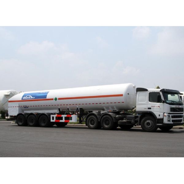 Steel 3 Axles 52600L Lpg Tank Trailer long life