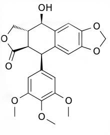 high quality Podophyllotoxin (PPT) 98%, Podofilox, CAS No.: 518-28-5, pharma/pesticide ingredient, Chinese Manufacturer