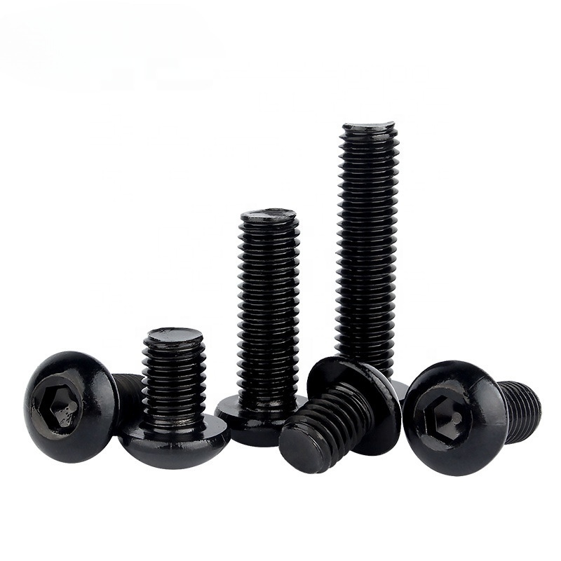 ISO7380 10.9 Grade M8*8mm Black Oxide Alloy Steel Carbon Steel Hex Hexagon Button Head Socket Screws with Control