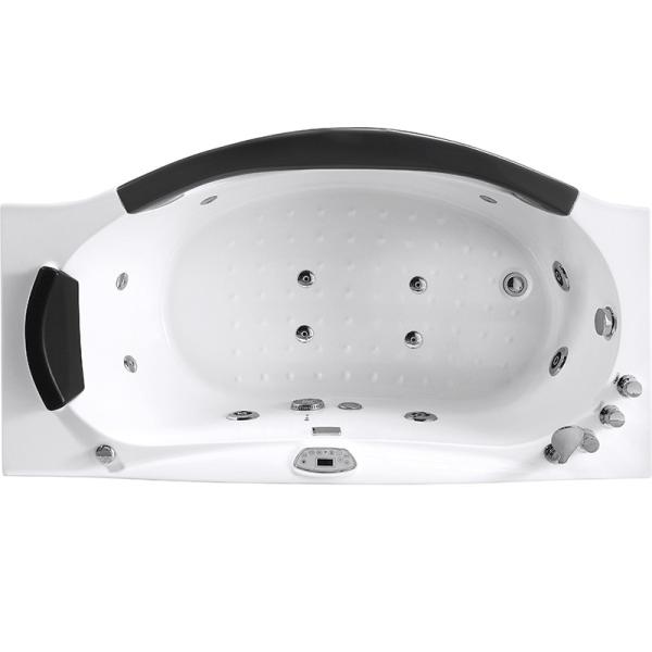 White Whirlpool Acrylic Massage Bathtub M1792-D-L Fade Resistant