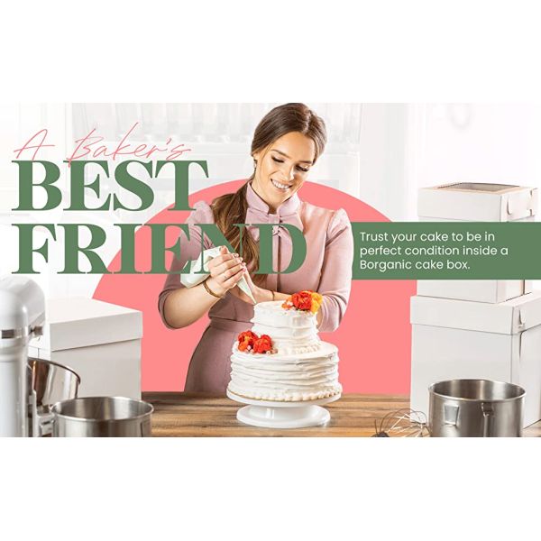 ISO9001 сертифицированные специальные коробки для тортов для свадьбы и дня рождения 10x10x5 20x20x8