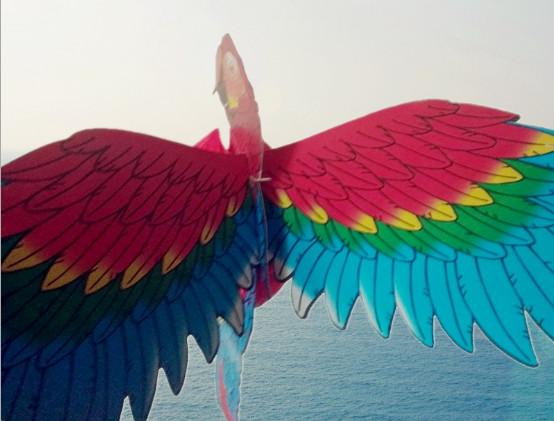 Home Furnishings Party Decoration Large Animal Simulation Paper Carving Bird Parrot Honeycomb Paper Crafts