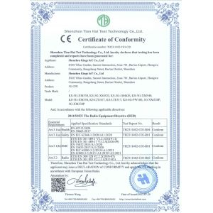 Shenzhen Kings IoT Co.,  Ltd Certifications