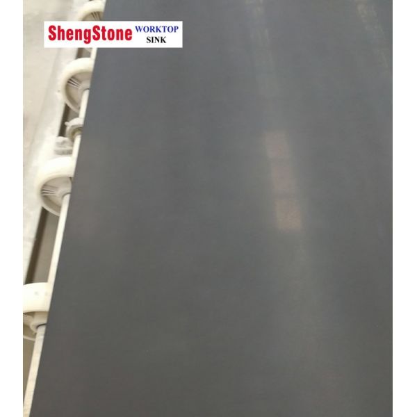 19 Mm Thickness Epoxy Resin Slabs Black Color For Lab WorkTop , Matte Surface