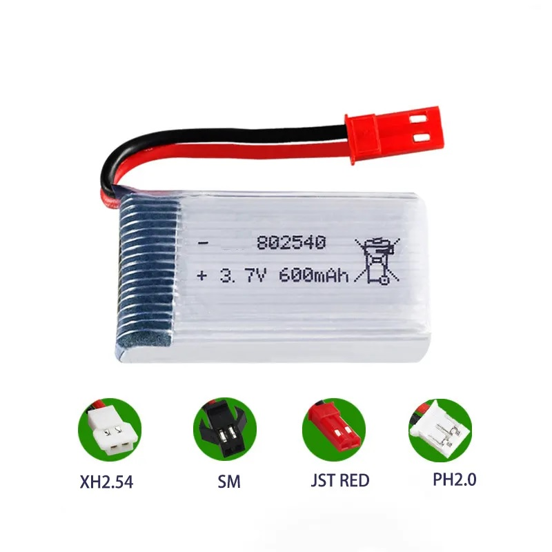 Заряжаемая батарея 802540 для беспилотника 3.7C 25C 650mAh Lipo Battery Pack KC IEC62133