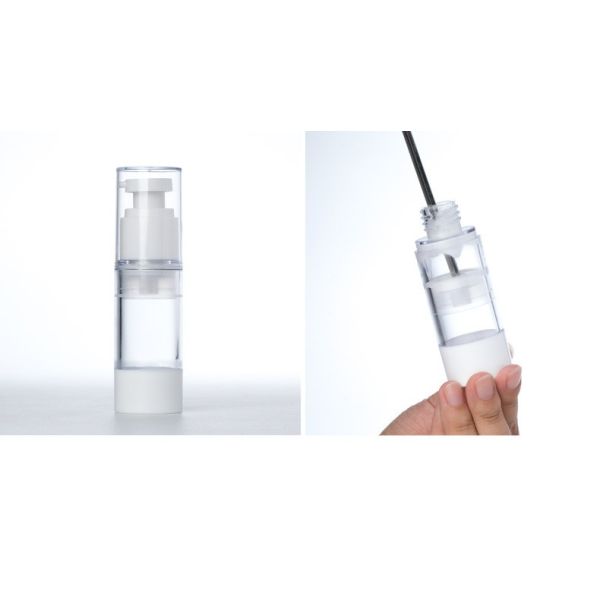 Pink PMMA Personal Care Cosmetic Bottle With Overcap 1oz 30ml