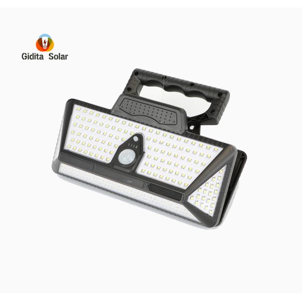 Luz de sensor solar de jardín de alta luminosidad 6000mAh Luz de sujeción solar máxima Luz de estilo USB Luz solar