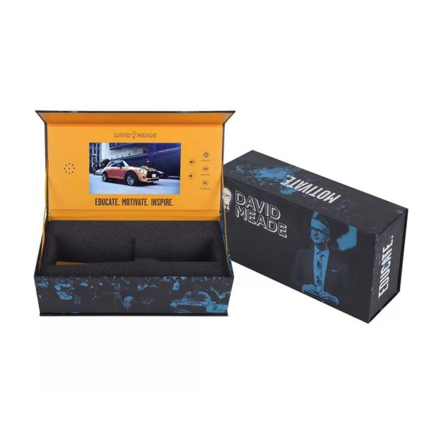 7 inch LCD screen boxes custom packaging and media LCD video gift box for advertising video box