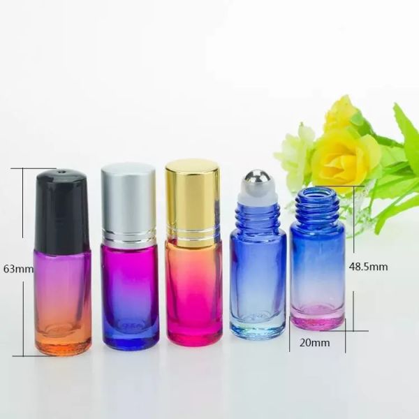 Octagon Attar Glass Roller Bottles 3ml 6ml 12ml Logo Engraving On Bamboo