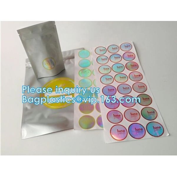 Custom 3D Holographic/Laser/hologram Avoid security material sticker label, laser sticker, lazer labels, bagease